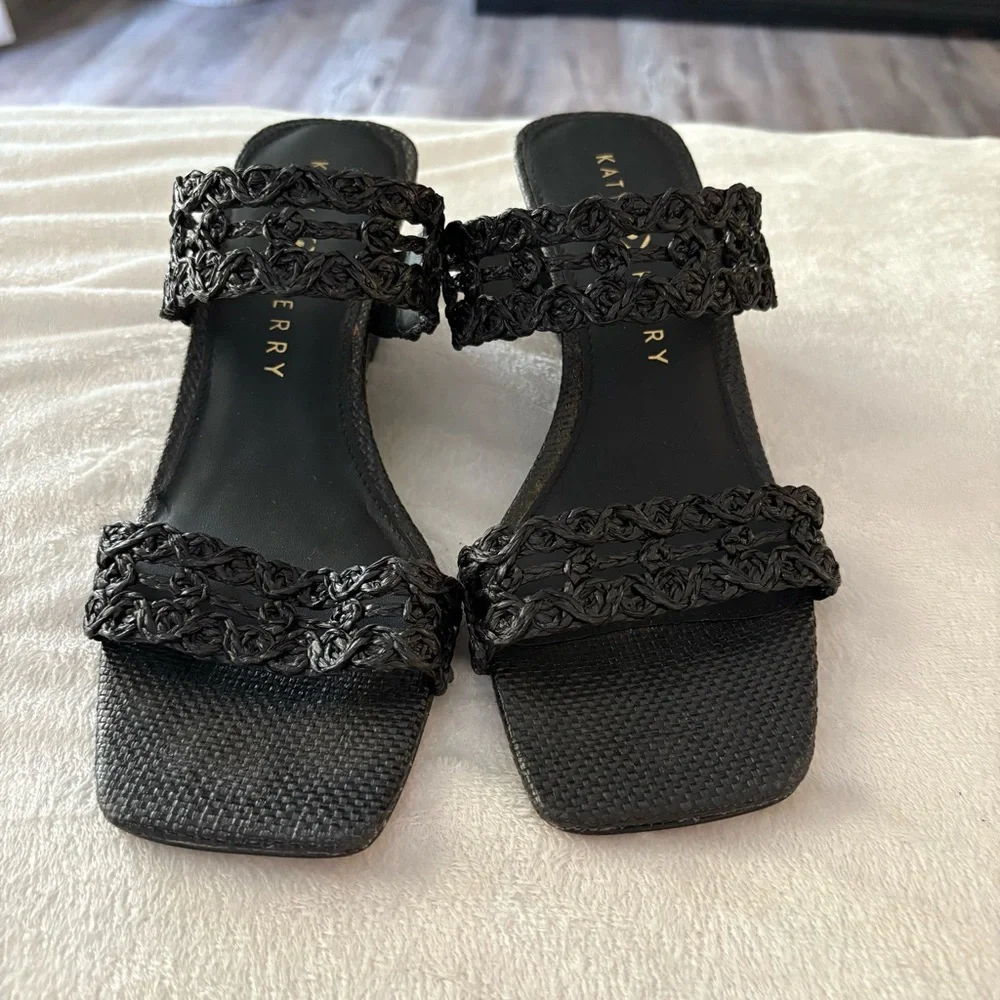 Katy Perry Collections‎ Black Woven Wedges